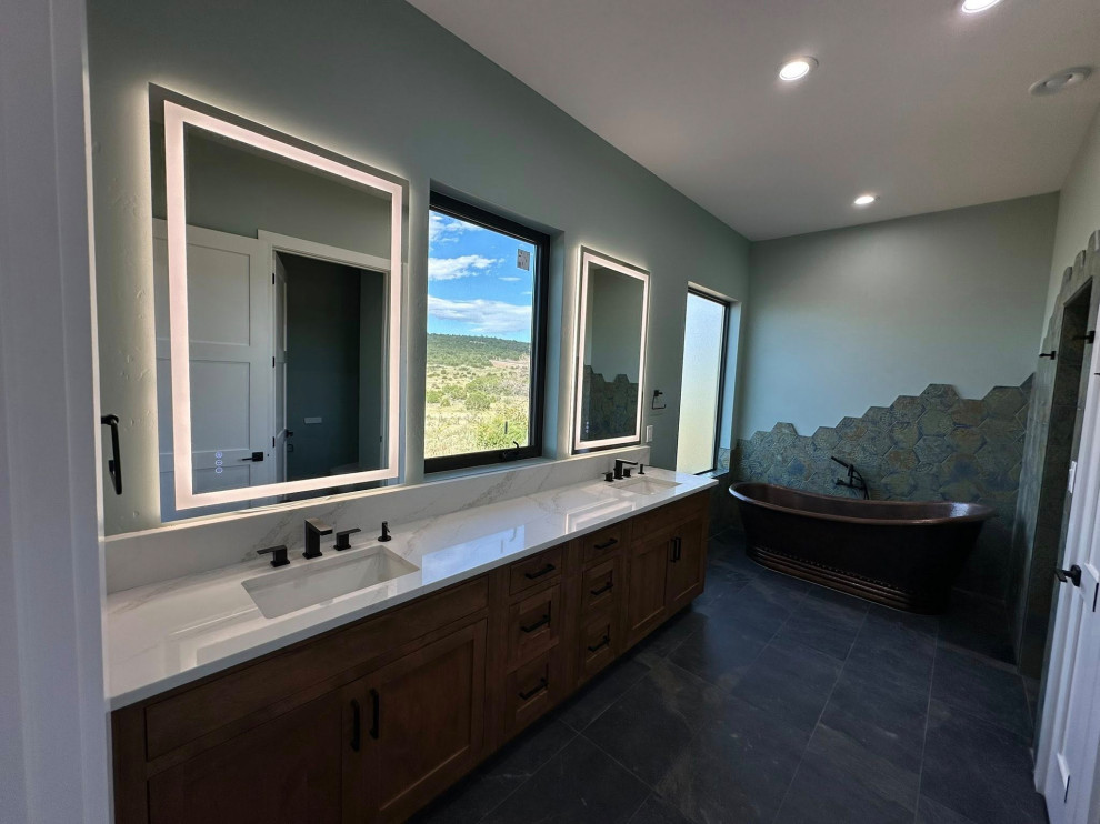 Moody, Contemporary Bathroom