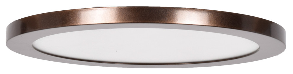 Disc LED Round Flush Mount, Bronze, 9.5"
