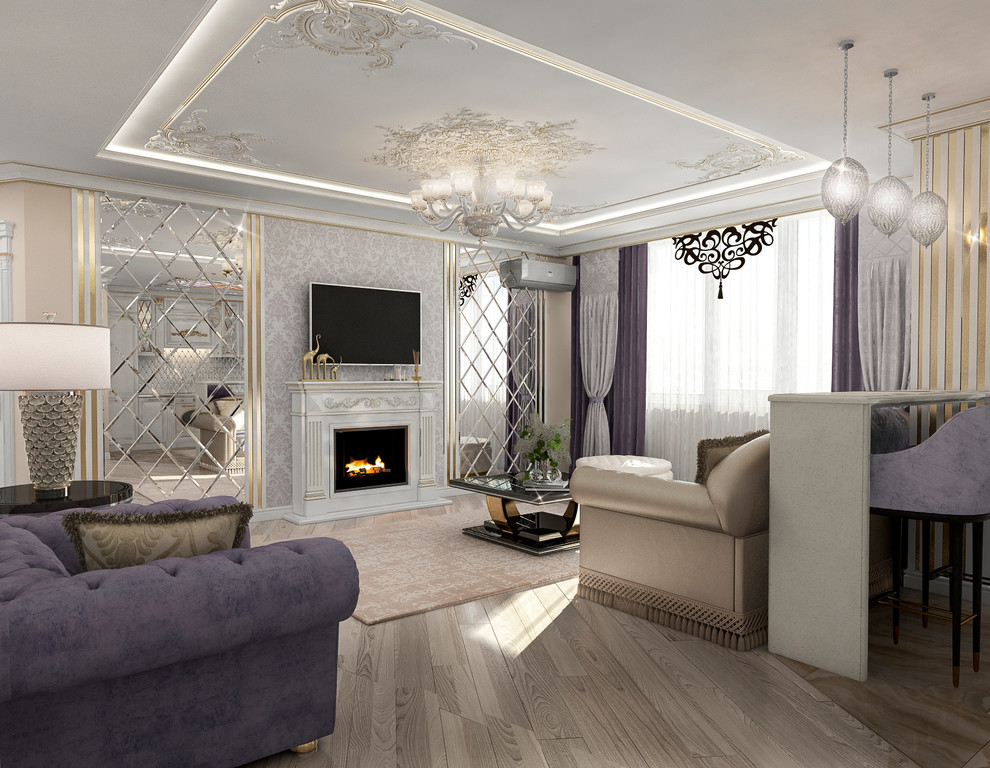 Визуализации кухни-гостиной. ЖК Изумрудный. (несколько вариантов).