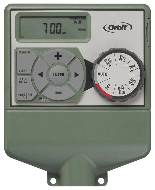 Orbit® 57596 Dual 6-Station Easy-Dial Sprinkler Timer - Contemporary