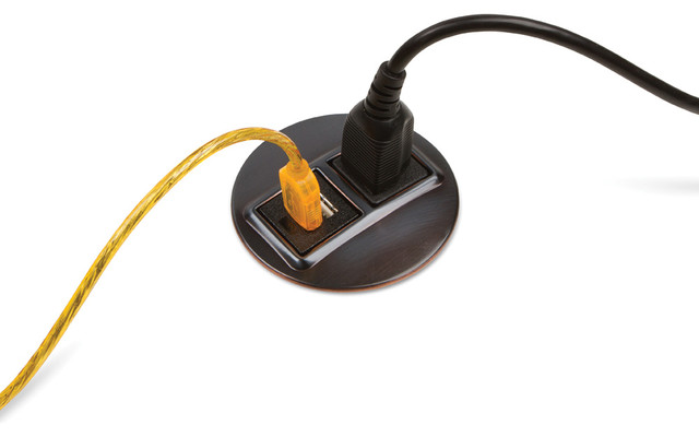 PCS65/USB - Round Recessed Power Grommet - Electric/USB