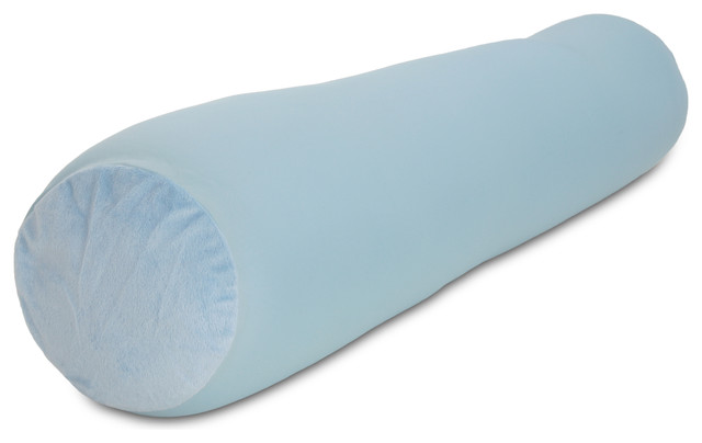 Microbead Body Pillow Light Blue Hypoallergenic Cover 47 X7