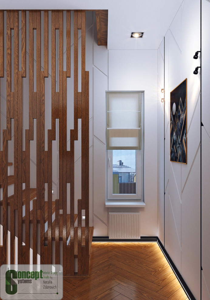 ЖК Биография лестница 2 этажа холл