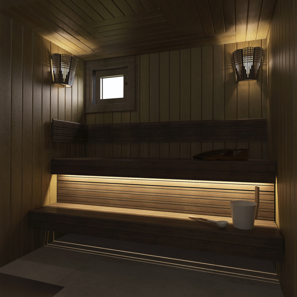 Дом из клееного бруса с двумя банями