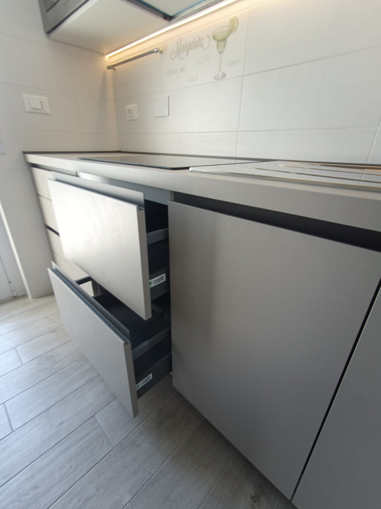 Cucina Utopia Seta e Laccato Opaco Bianco
