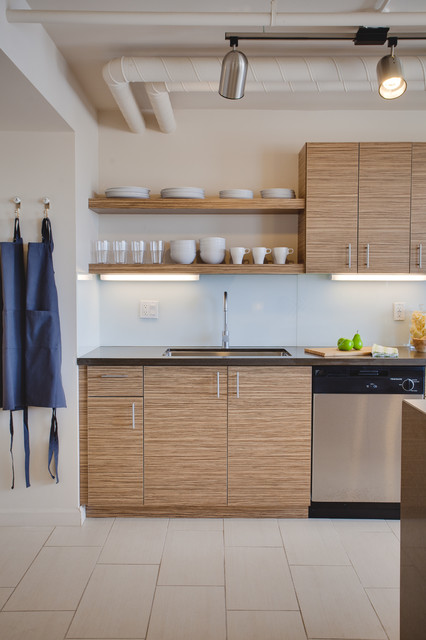 Culinary Inspired Condo contemporary-kitchen