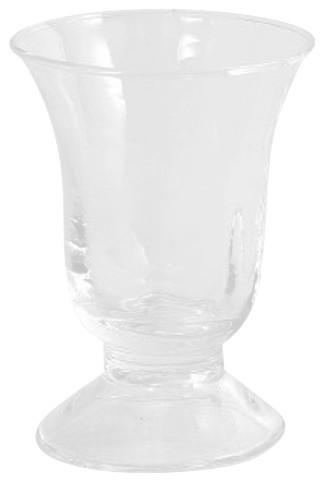 Adriana, Water Footed Glass, Clear, 4'' Diameter x 5.75'' High