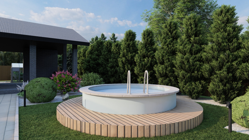 Ландшафтный дизайн 25 соток в д. Большая Ельня