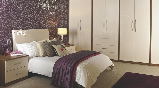 Designer Vanilla Gloss Modular Bedroom Furniture