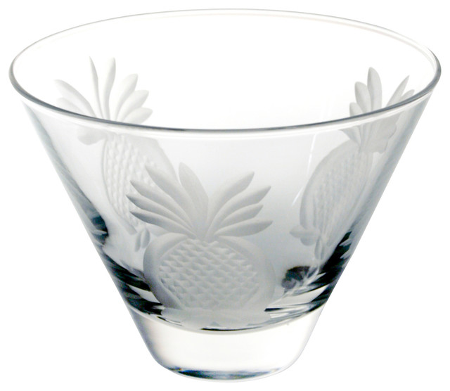 Pineapple Martini Glass, Clear, 3.375x4.625, Tumbler
