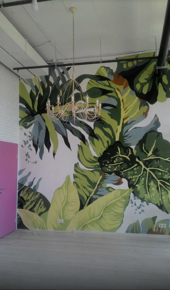 Роспись стен в салоне красоты