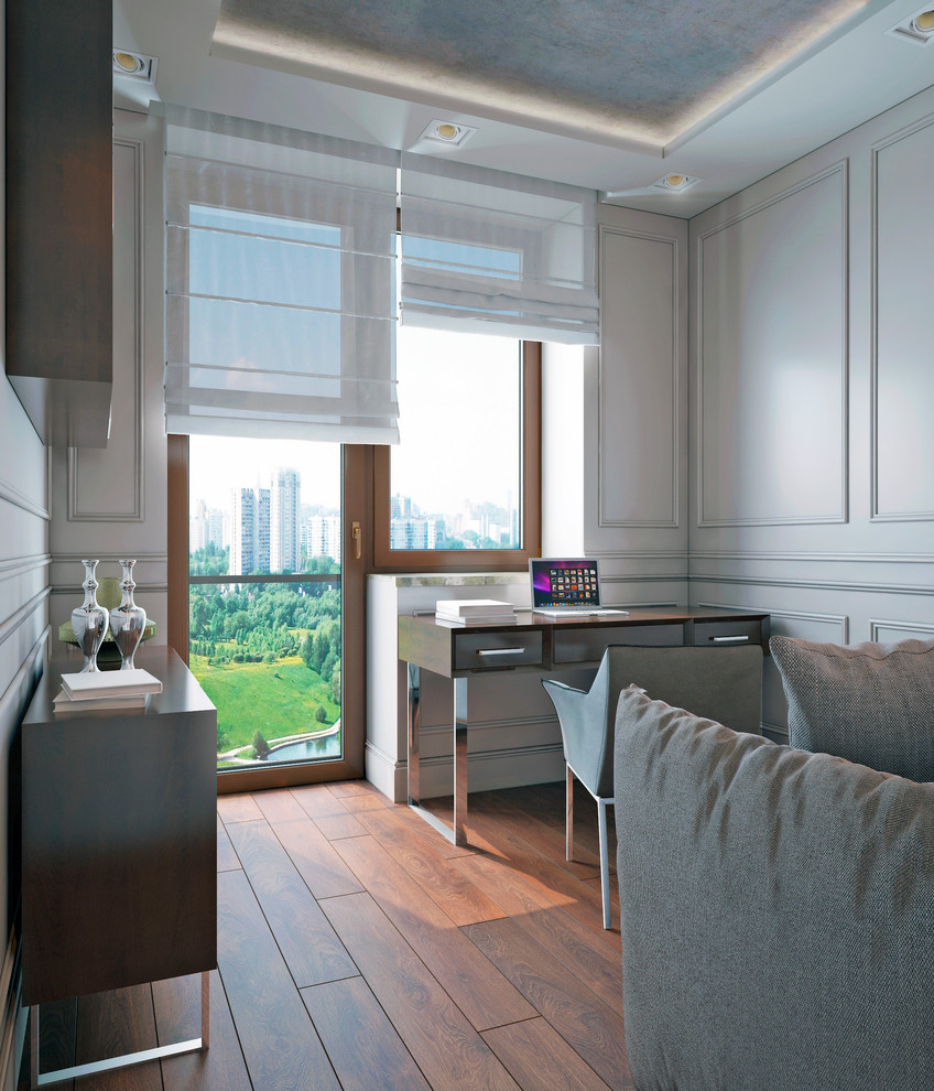 Квартира на Красной Пресне - современный стиль с элементами классики