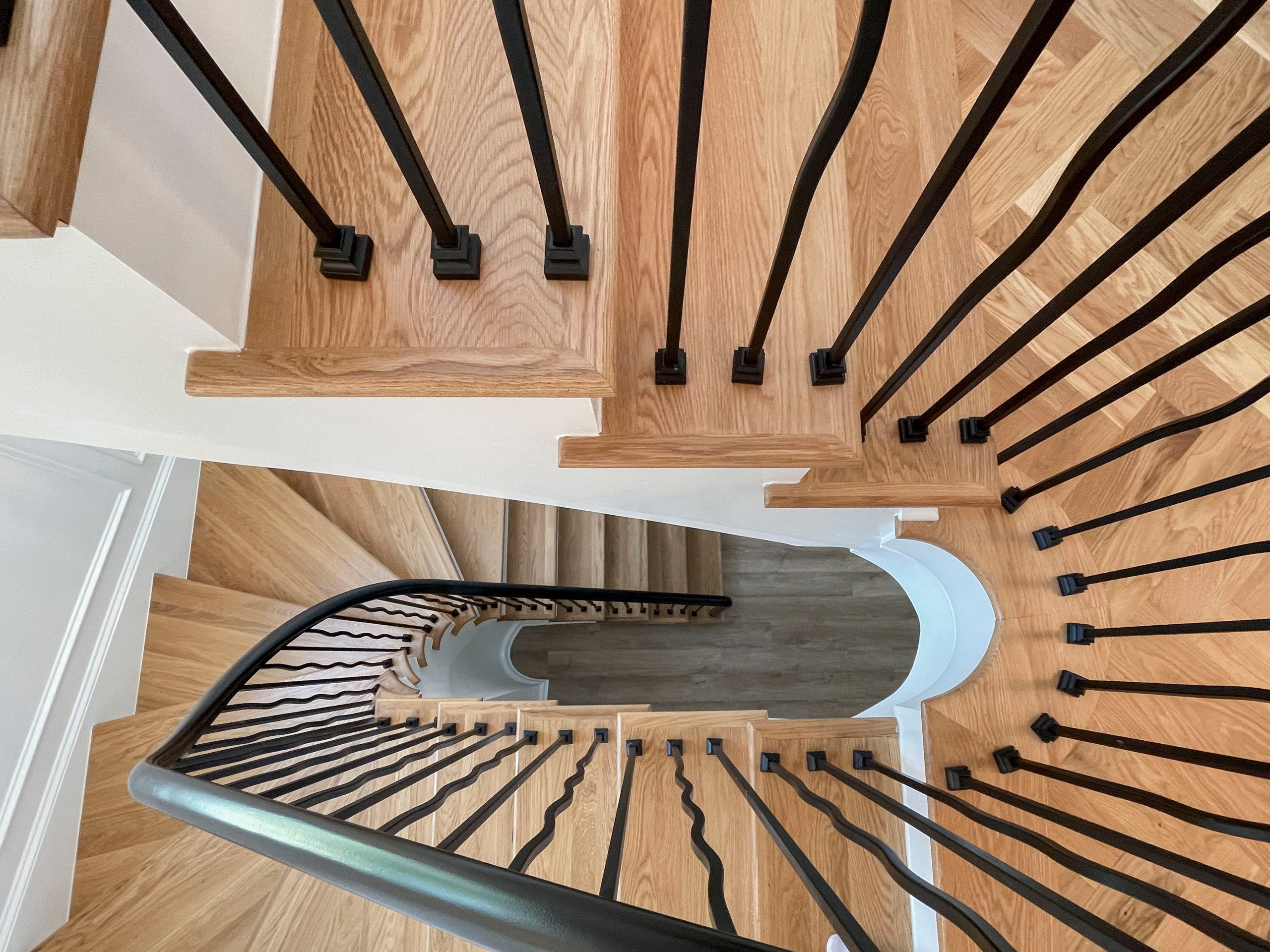 106_Modern Balustrade System Meets Traditional Winding Stairs, Aldie VA  20105