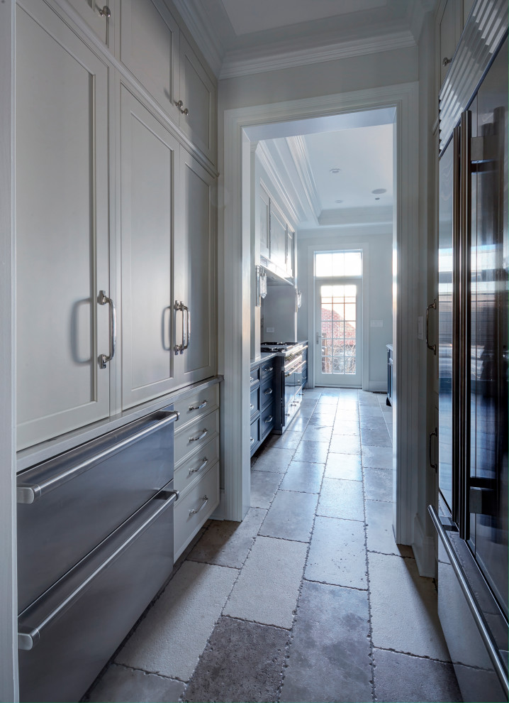 Inspiration for a transitional home design remodel in Chicago