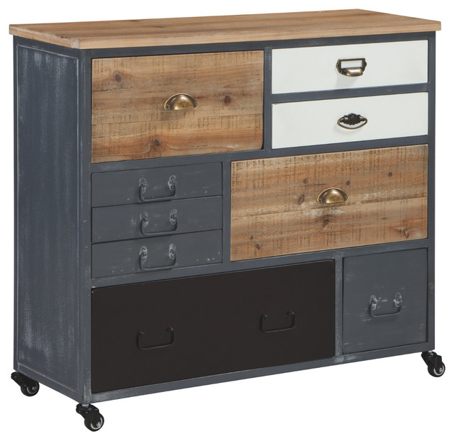 Ponder Ridge Accent Cabinet Gray Farmhouse Accent Chests And
