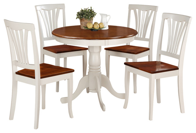 East West Furniture - Anav-W Kitchen Table Set - View in Your Room! | Houzz