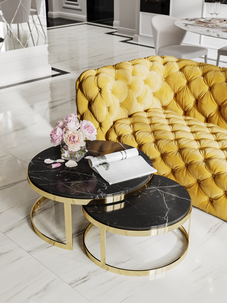 Яркий неоклассический интерьер