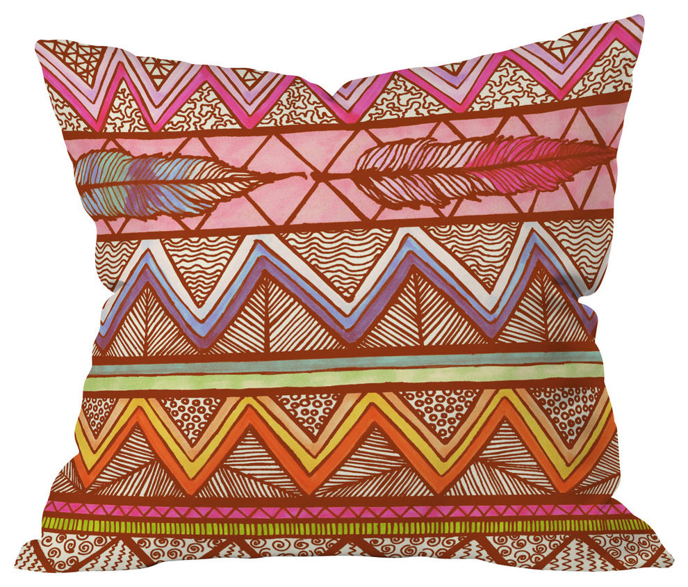 Lisa Argyropoulos "Two Feathers" Throw Pillow, 16x16