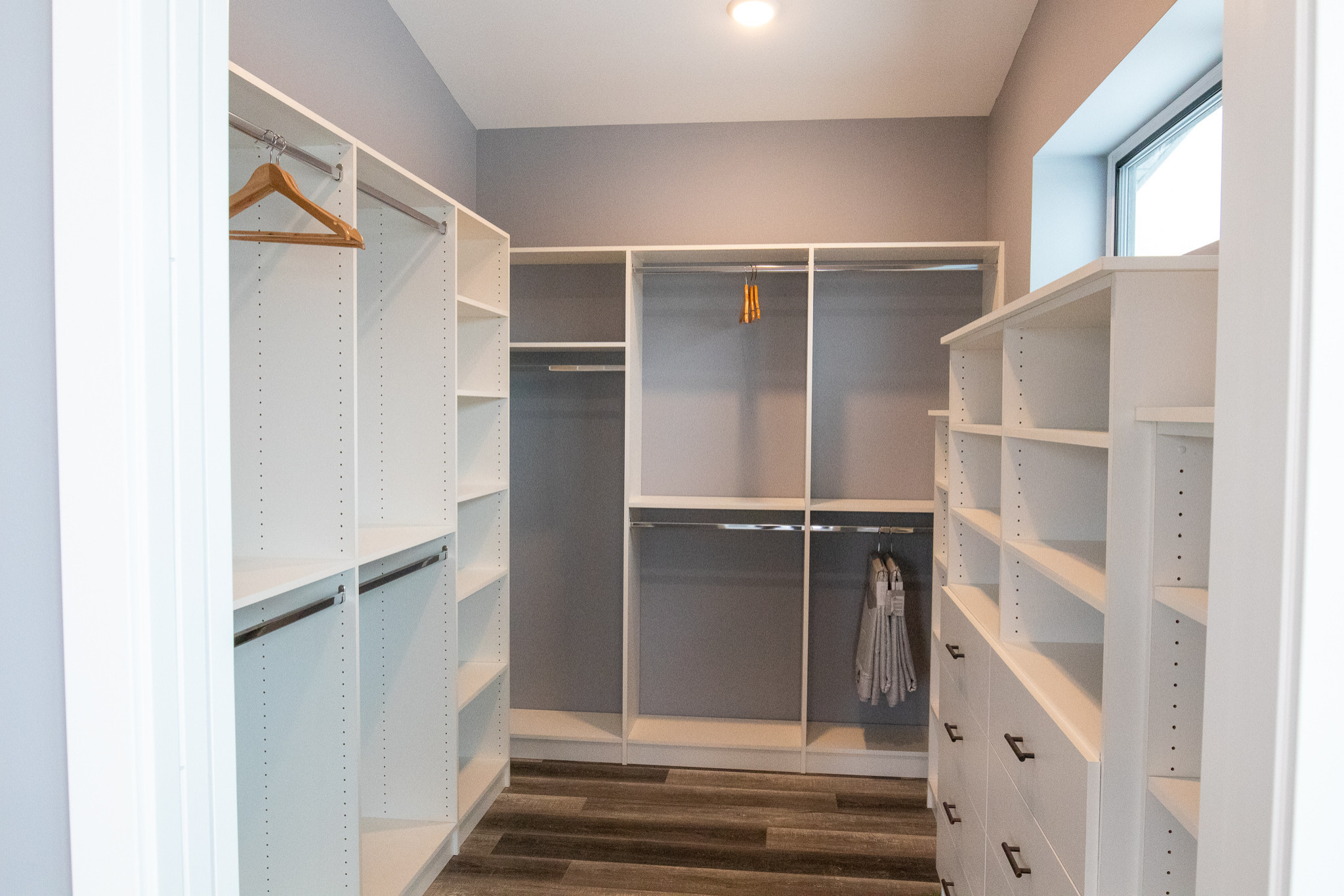 Custom Alta Free Standing Wardrobe Closet - 3 Extending Shoe Storage Shelves