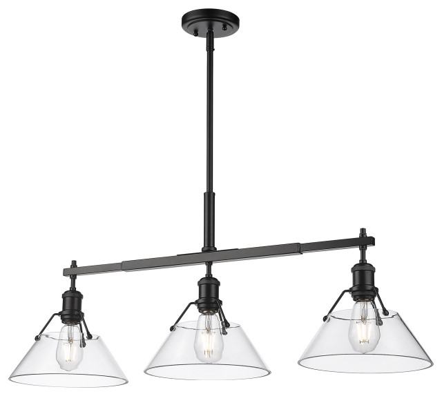 Orwell Linear Pendant With Clear Glass Shade