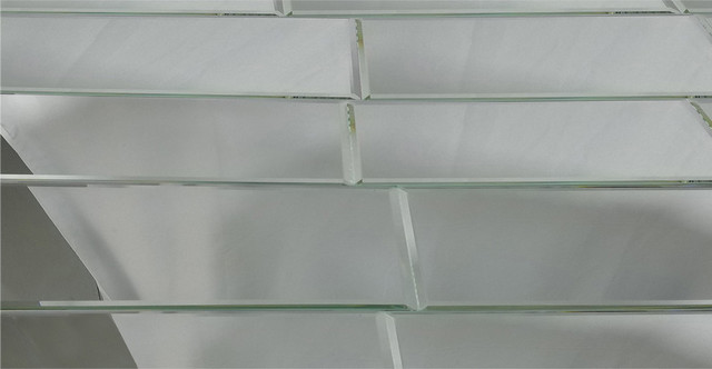 Reflections 12 X24 Silver Beveled Glass Mirror Field Tile