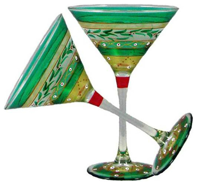  Christmas Garland Martini Glasses, Set of 2 & Reviews Houzz