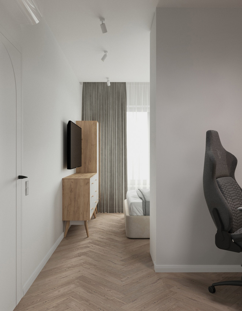 Яркие акценты и универсальная детская: интерьер для молодой семьи с дочкой