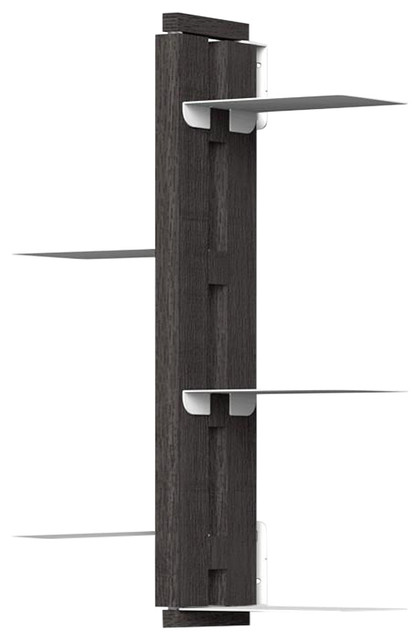 Zia Flora Small Wall-Hung Plant Holder, Black
