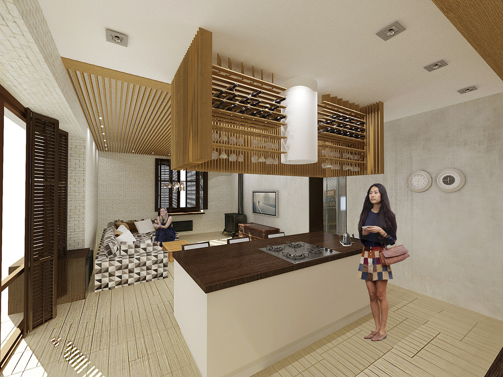 Лофт с лестницей – кинозалом