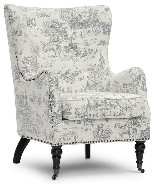 Baxton Studio Livingston Beige Linen Accent Chair