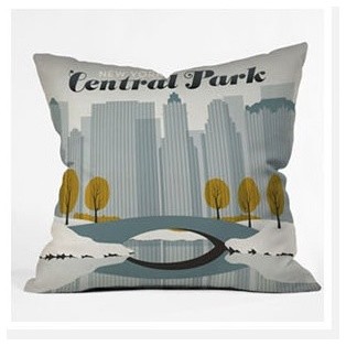 Anderson Design Group Central Park Snow Throw Pillow