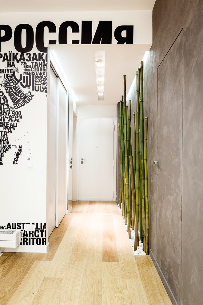 This is an example of a contemporary hallway in Rome.