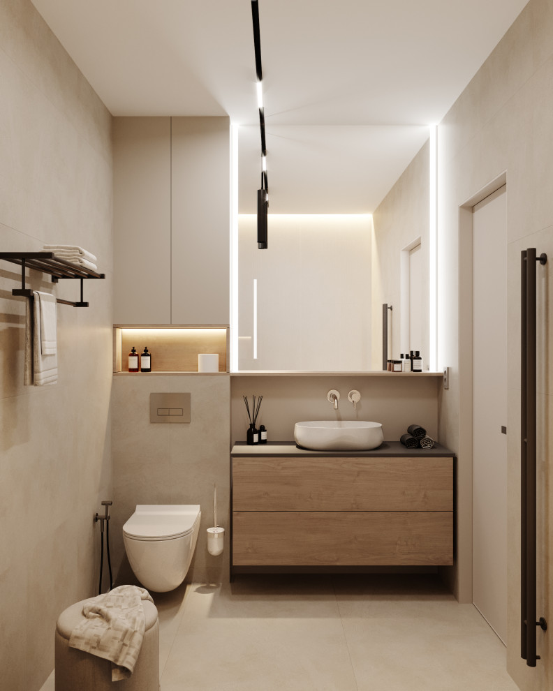 Санузел в стиле минимализм