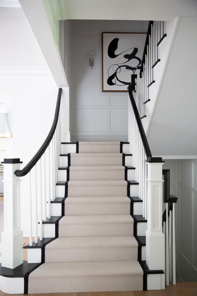 This is an example of a classic staircase in Philadelphia.
