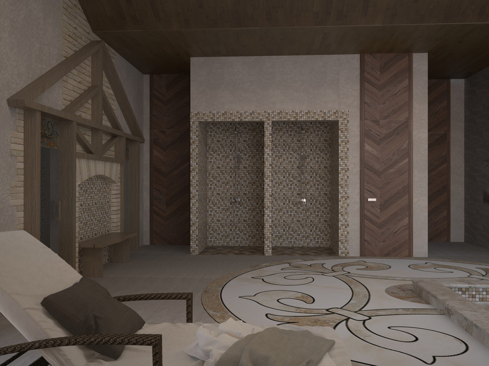 Дизайн-проект зоны бассейна и СПА  особняка Шато