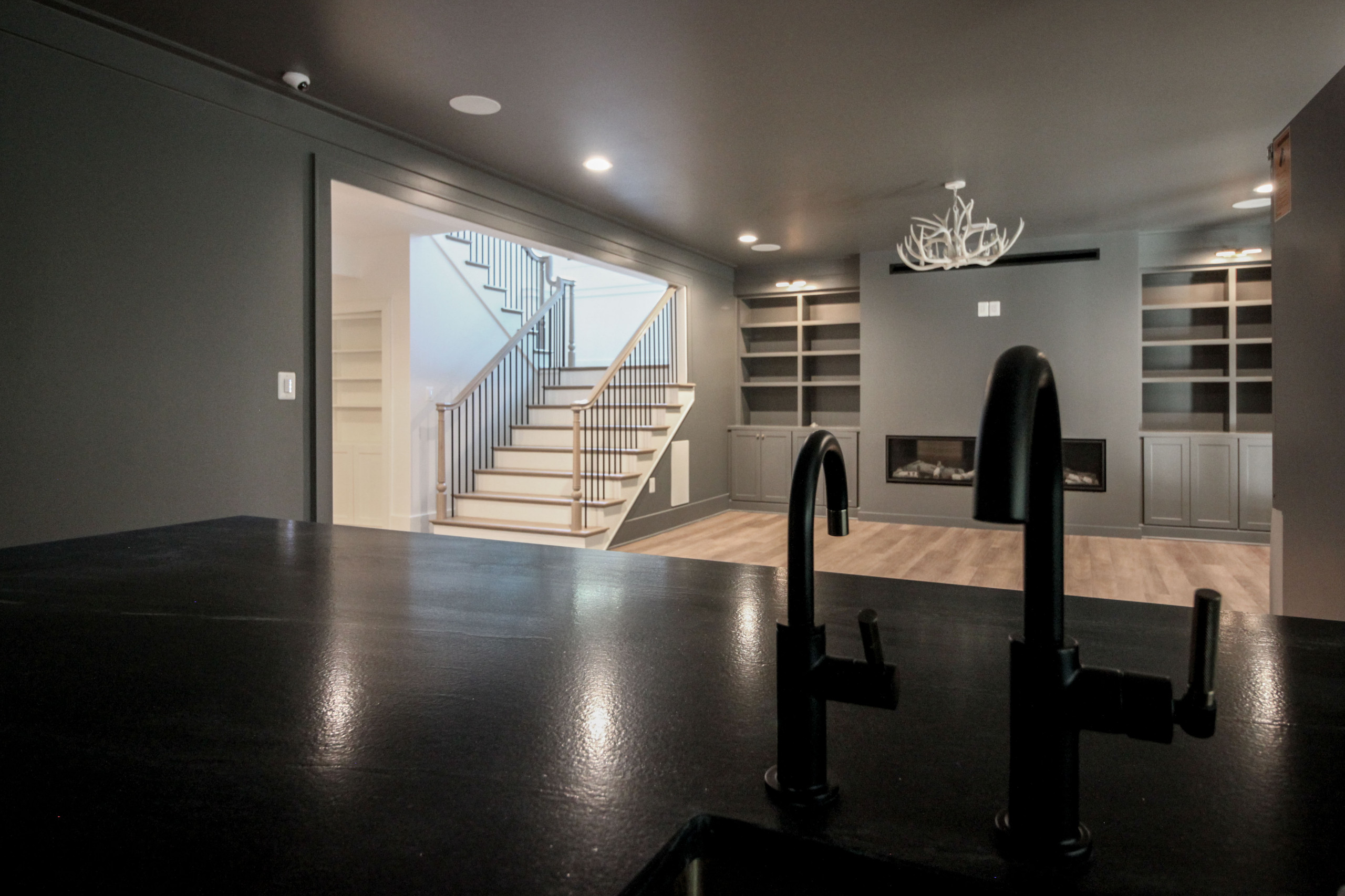 93_Captivating Light Wood Railing System with Black Spindles, Arlington VA 22207