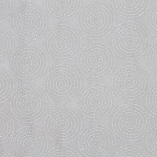 Spotlight Silver Fabric Contemporary Drapery Fabric by RM COCO