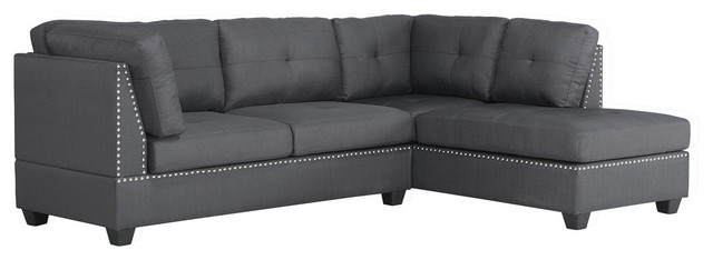 Edelweiss 2 Piece Set Sectional Sofa Dark Gray Color Transitional Sofas By Lexicon Home Houzz - Steel Gray 5 Piece Sectional Sofa With Laf Chaise Denali Edelweiss 2 Piece Set Sectional Sofa Dark Gray Color Transitional Sofas By Lexicon Home Houzz - Steel Gray 5 Piece Sectional Sofa With Laf Chaise Denali