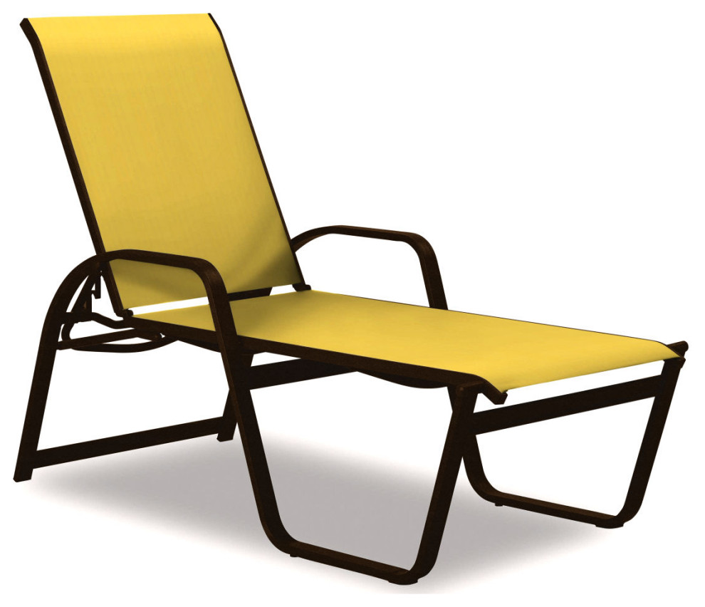 Aruba II 4-Position High Bed Chaise, Textured Kona, Yellow