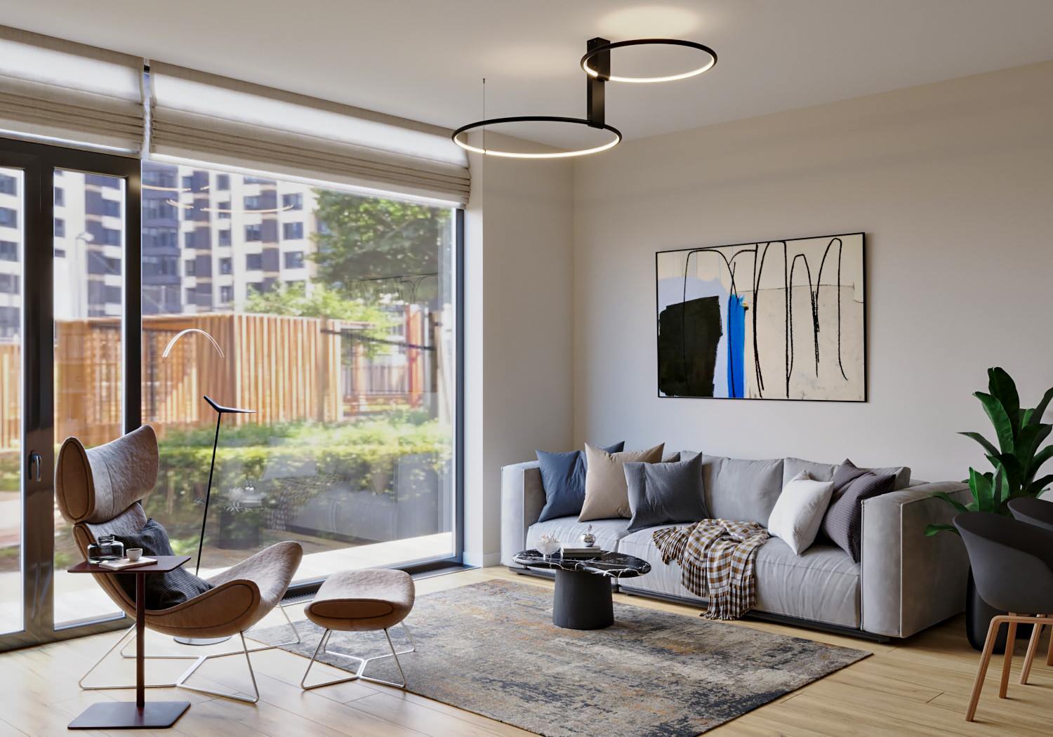 Living room in Prague