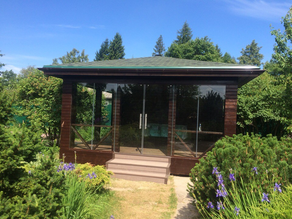 Остекленная беседка под ключ