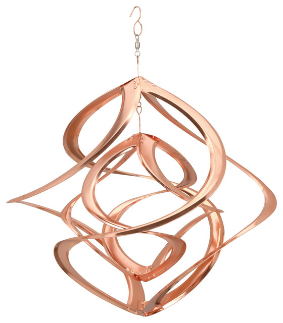 Double Cosmix Copper Wind Spinner 20 Contemporary Double Cosmix Copper Wind Spinner 20 Contemporary Chimes