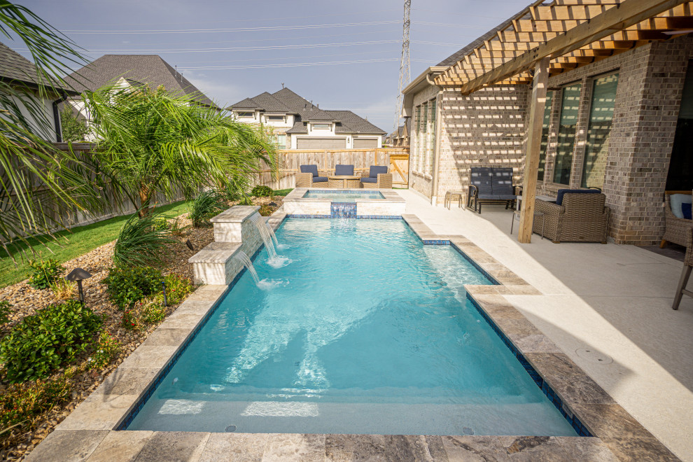 Pierce Family Cane Island Modern Pool Houston by Richard's