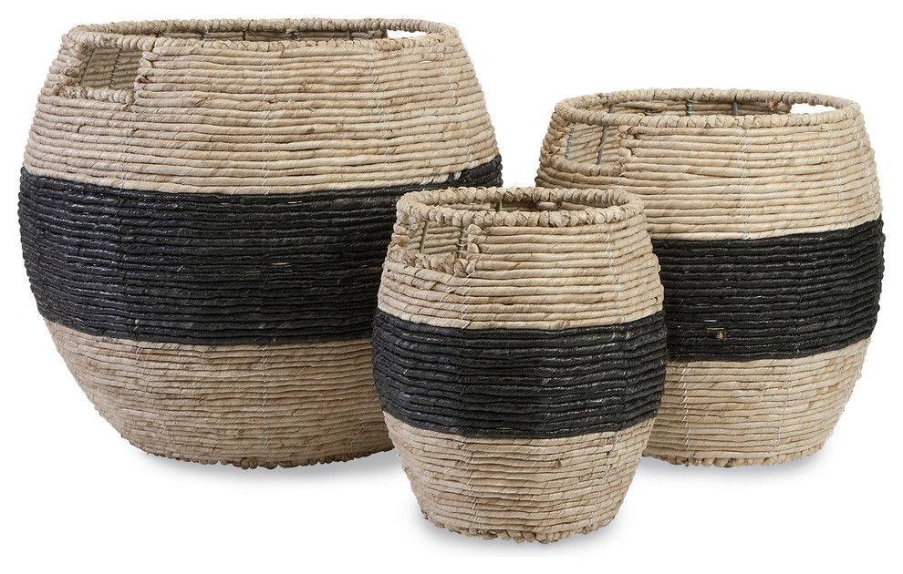 3-Pc Basket Set with Handles
