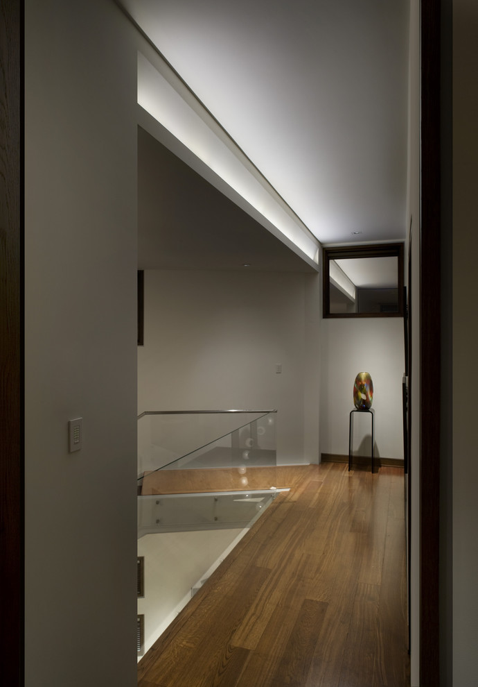 This is an example of a modern hallway in Denver.