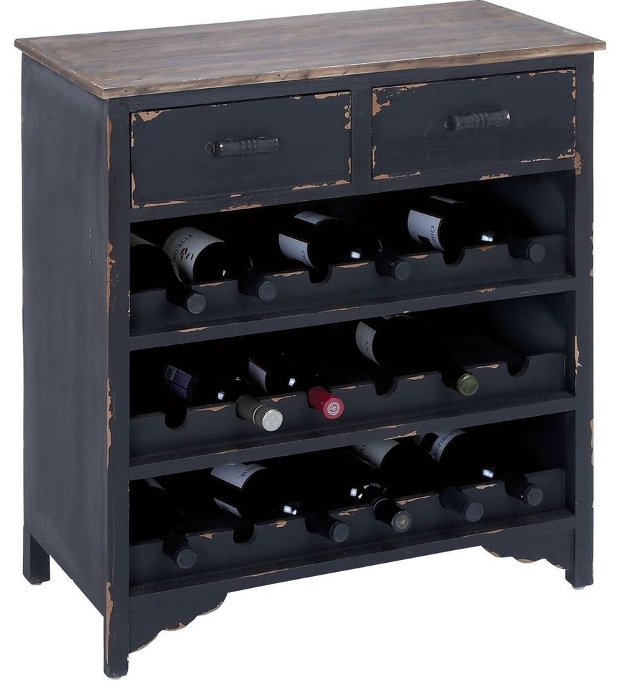 Wooden Wine Cabinet with Additional Storage Space