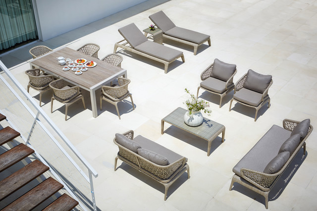 Terraza y jard&iacute;n coastal-deck