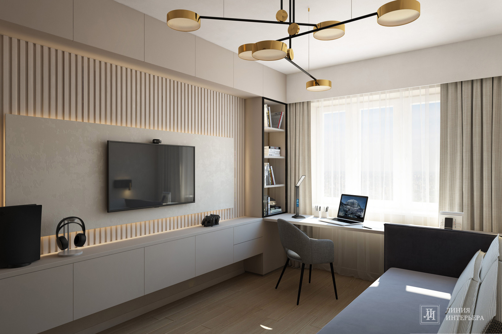 Дизайн интерьера для молодых людей в стиле минимализм