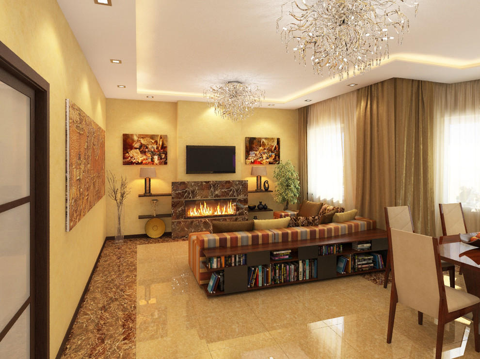 3D визуализация | Квартира в тёплых тонах