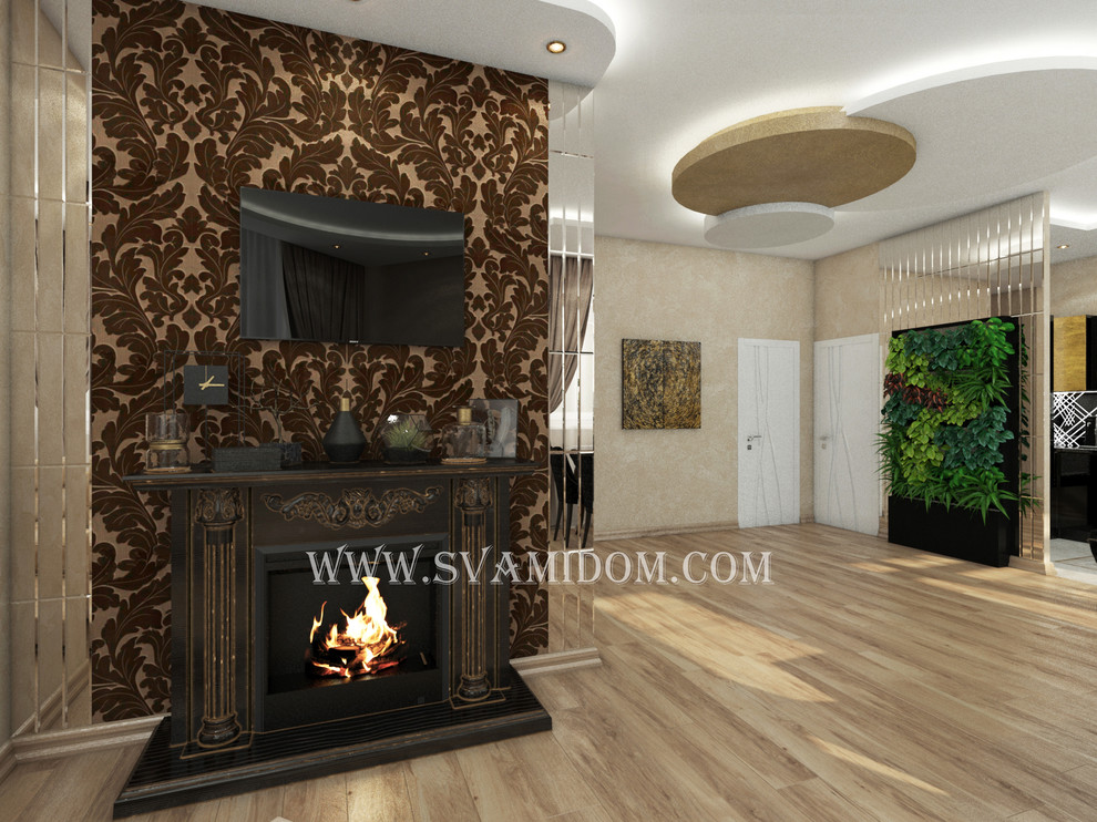 Кухня-столовая-гостиная-прихожая